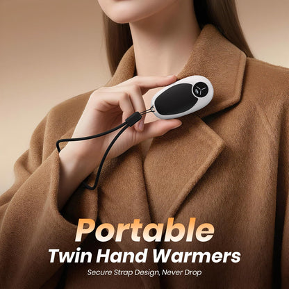 Hand Warmers Rechargeable 2 Pack Electric Hand Warmer Magnetic, Ultrathin Portable Handwarmers Gifts for Men Women Christmas Hiking Golf Hunting Accessories (Black)