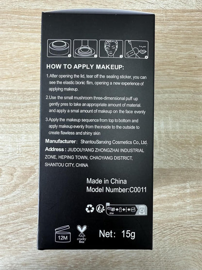 2 PCS Mushroom Head Air Cushion CC Cream Nature Foundation,Foundation Brush Powder Brush,Moisturizing Concealer, Bright Makeup Base Long Lasting with Mushroom Makeup Sponge(#05 Sand)