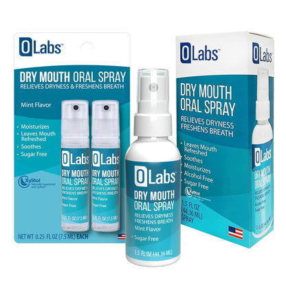 Dry Mouth Spray - Mint Flavor Breath Spray for Fresh Breath, Sugar Free, Alcohol Free, Value Pack includes One 1.5 oz Spray and Two Travel Freindly 0.25 oz Sprays