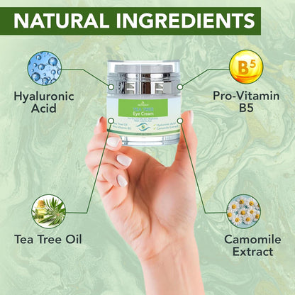 NOVEHA Tea Tree Anti Wrinkle Eye Cream - Firming Eye Cream Treatment - 1.69 Fl. Oz
