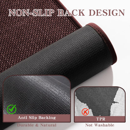 chakme Bathroom Rugs Mat 32x17, Ultra Thin Non Slip Bath Mat Quick Dry Absorbent Bath Mat for Bathroom Floor, (Dark Purple, 32"x17")