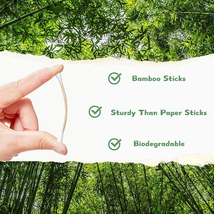 1000 pcs bamboo cotton swabs,