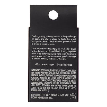 e.l.f. No Budge Cream Eyeshadow, 3-in-1 Eyeshadow, Primer & Liner With Crease-Resistant Color & Stay-Put Power, Vegan & Cruelty-Free, Wildflower