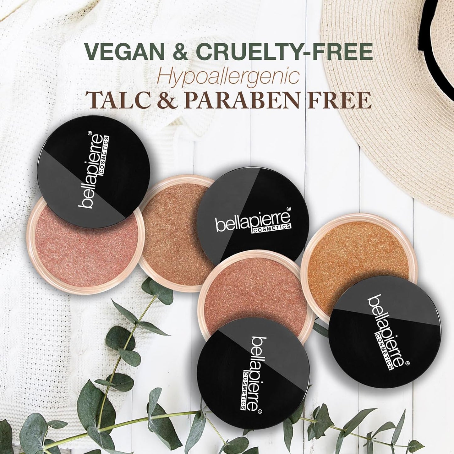 bellapierre Mineral Bronzer - Loose Powder | SPF Protection | Warms Skin Tone for a Sun-Kissed Look | Non-Toxic & Paraben Free - Kisses - 0.3 Oz