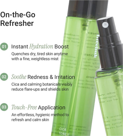 Meebak CICA Toner Spray | Korean Face Mist | Facial Spray with Centella Asiatica & Vitamin E | Soothing Face Toner for Sensitive, Oily, and Combination Skin | 4 fl oz