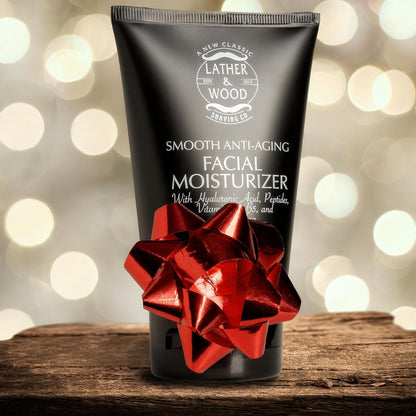 Face Moisturizer for Men - Lather & Wood's Luxurious Sophisticated Face Lotion for the Regular Guy. Fragrance-Free Facial Cream for Men. (Unscented, 4 ounce)