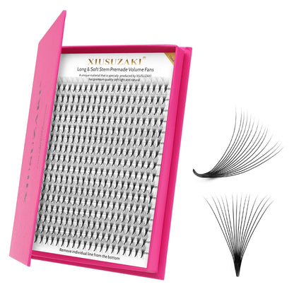 Premade Fans Eyelash Extensions 14D Volume Lash Extensions 0.05 Thickness Eyelash Extension C Curl Premade Lash Fans Mix 9-16mm Fluffy Soft Handmade Lash Fan(14D-0.05-C,9-16mm)