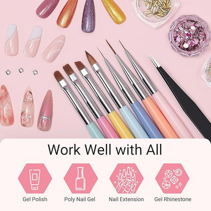 AIRSEE Nail Art Brush Set,