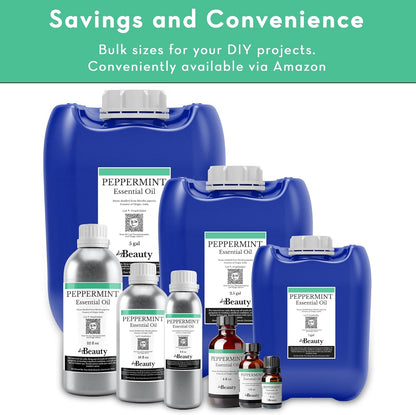 Bulk Peppermint Essential Oil - Large Size 16 fl oz Bottle - 100% Pure and Undiluted Therapeutic Grade Mentha Piperita - Concentrated Extract