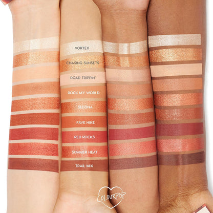 ColourPop Rock On Eyeshadow Palette - Warm, Earthy Terracotta Palette with Metallic and Matte Finishes - High-Pigment Eye Makeup with a Long-Wearing Formula (0.3 oz)