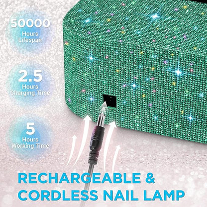 Cordless uv nail lamp, 120w
