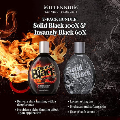 Millennium Tanning Products, Solid Black 100x