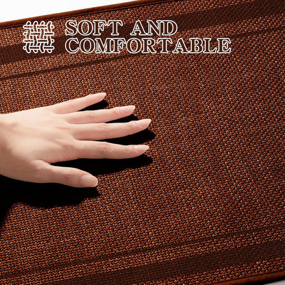 chakme Bathroom Rugs Mat 24x17, Ultra Thin Non Slip Bath Mat Small Quick Dry Absorbent Bath Mat for Bathroom Floor, (Rust, 24"x17")