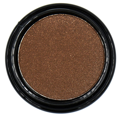 Truffle Chocolate Deep Dark Chestnut Cocoa Brown Shimmer Pressed Powder Single Vegan Eyeshadow; Talc, Paraben & Cruelty Free