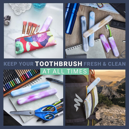 8 PCs Travel Toothbrush Case with Drainage Holes – Portable, Breathable Bulk Plastic Toothbrush Holders Travel Covers – Ideal for Camping, Trips & Daily Use – Assorted Colors