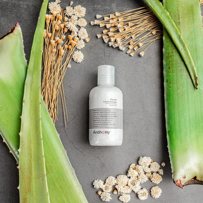 Anthony Glycolic Facial Cleanser for Men, Daily Exfoliating & Hydrating Face Wash, Shave Prep, Non-Foaming, Deep Cleansing, Gentle on Sensitive Skin, Removes Dirt & Oil, Smooths Texture, 3.4 Fl Oz