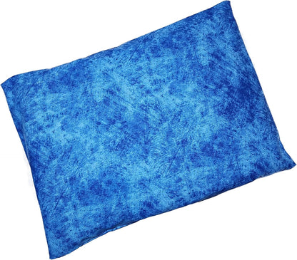 Microwavable Corn Filled Heating Pad and Cold Pack/Washable 100% Cotton Cover (Etched - Cobalt, 7.5in W x 11in L)