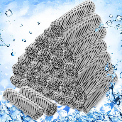 Hosuly 30 Pack Cooling Towels, 40"x12" Ice Breathable Soft Chilly Sweat Rag Microfiber Workout Rags for Gym Cooling Towels for Neck and Face for Yoga Golf Sport Running