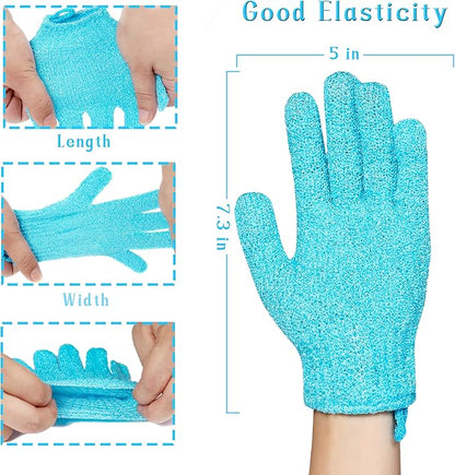 Bath gloves,16 pcs exfoliating bath