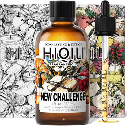 HIQILI New Challenge Fragrance Oil for Diffuser, Inspired by L.Coste Cha-llenge R-Fresh, Candle & Soap Making, Hotel Collection, Long-Lasting Scent - 1 Fl Oz