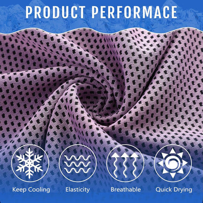 Hosuly 30 Pack Cooling Towels, 40"x12" Ice Breathable Soft Chilly Sweat Rag Microfiber Workout Rags for Gym Cooling Towels for Neck and Face for Yoga Golf Sport Running