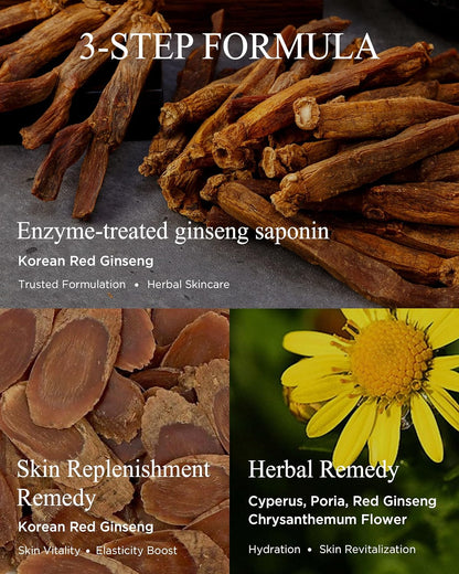 Bon Yeon Jin Korean Red Ginseng Face Emulsion Lotion for Dry Skin Deep Hydrating Anti-Aging Fiming with Ceramide, Hyaluronic Acid and Shea Butter for Women & Men 5.41 fl.oz.