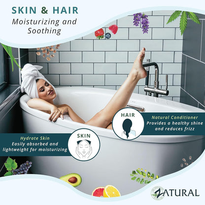 Pure MCT Oil, Carrier Oil, Massage Oil, Hydrating Oil, Hair Oil, Food and Therapeutic Grade, 8 Oz