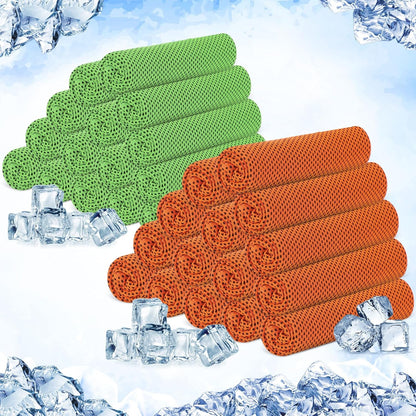 Hosuly 30 Pack Cooling Towels, 40"x12" Ice Breathable Soft Chilly Sweat Rag Microfiber Workout Rags for Gym Cooling Towels for Neck and Face for Yoga Golf Sport Running