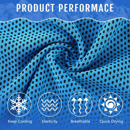 Hosuly 30 Pack Cooling Towels, 40"x12" Ice Breathable Soft Chilly Sweat Rag Microfiber Workout Rags for Gym Cooling Towels for Neck and Face for Yoga Golf Sport Running