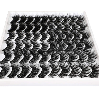 30 Pairs 20MM False Eyelashes Wholesale 6 Styles Mixed Lashes 8D Fluffier Volume Dramatic Faux Mink Eyelashes Thick Full Strip Lashes Pack