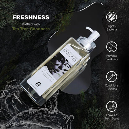 Electric Makeup Brush Cleaner Bundle with Tea Tree Oil Cleaner 25.36 fl.oz