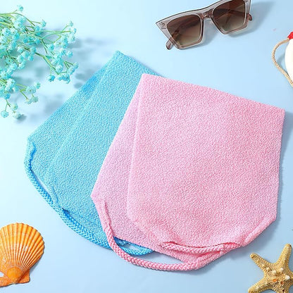 2pcs exfoliating back scrubber nylon