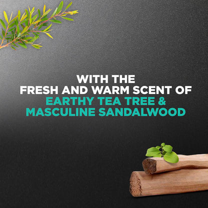 DOVE MEN + CARE Body and Face Wash Invigorating Revive 3N1 with Tea Tree Oil, with 24-Hour Nourishing Micromoisture Technology, 30 oz