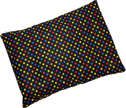 Microwavable Corn Filled Heating Pad and Cold Pack/Washable 100% Cotton Cover (Polka Dot - Multi Color, 7.5in W x 11in L)