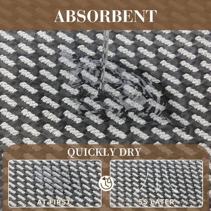 RESARE Non Slip Bath Mat - Machine Washable Bathroom Rugs, Super Absorbent Bath Mat Quick Dry Bathroom Mat, Bath Rugs Ultra Soft Rugs for Bathroom Floor, 17"x30" Dark Grey