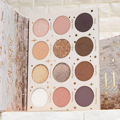 ColourPop 11:11 Eyeshadow Palette - Warm Nude Eye Makeup Palette with Matte, Metallic, Matte Sparkle & Glitter Finishes - High-Pigment Eye Makeup with a Long-Wearing Formula (0.46 oz)