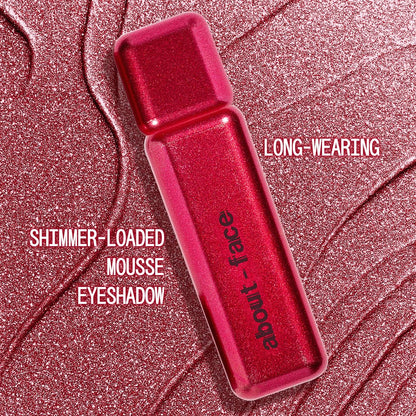 aboutface Fractal Glitter Eye Paint Cherie – Smudge-Proof, Long-Lasting Liquid Eyeshadow – Intense Sparkle with Mousse Texture – Vegan, Cruelty-Free – 0.13 oz (Hot Pink Red)