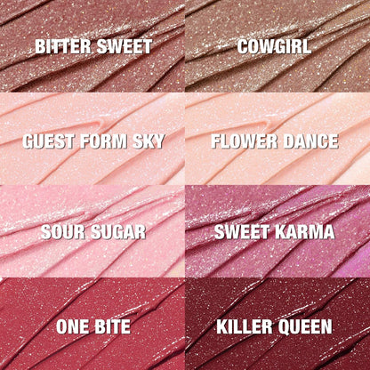 FOCALLURE Glisten Opal Shine Lipstick, High Impact Lip Color, Moisturizing Tinted Lip Balm, Lightweight & Hydrating Formula for Lip Care, KILLER QUEEN