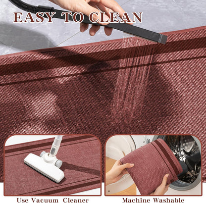 chakme Bathroom Rugs Mat 36x24, Ultra Thin Non Slip Bath Mat Large Quick Dry Absorbent Bath Mat for Bathroom Floor, (Dark Pink, 36"x24")