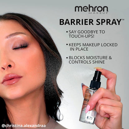 Mehron Makeup Barrier Spray | Makeup Setting Spray for Face 1 fl oz (29 ml)