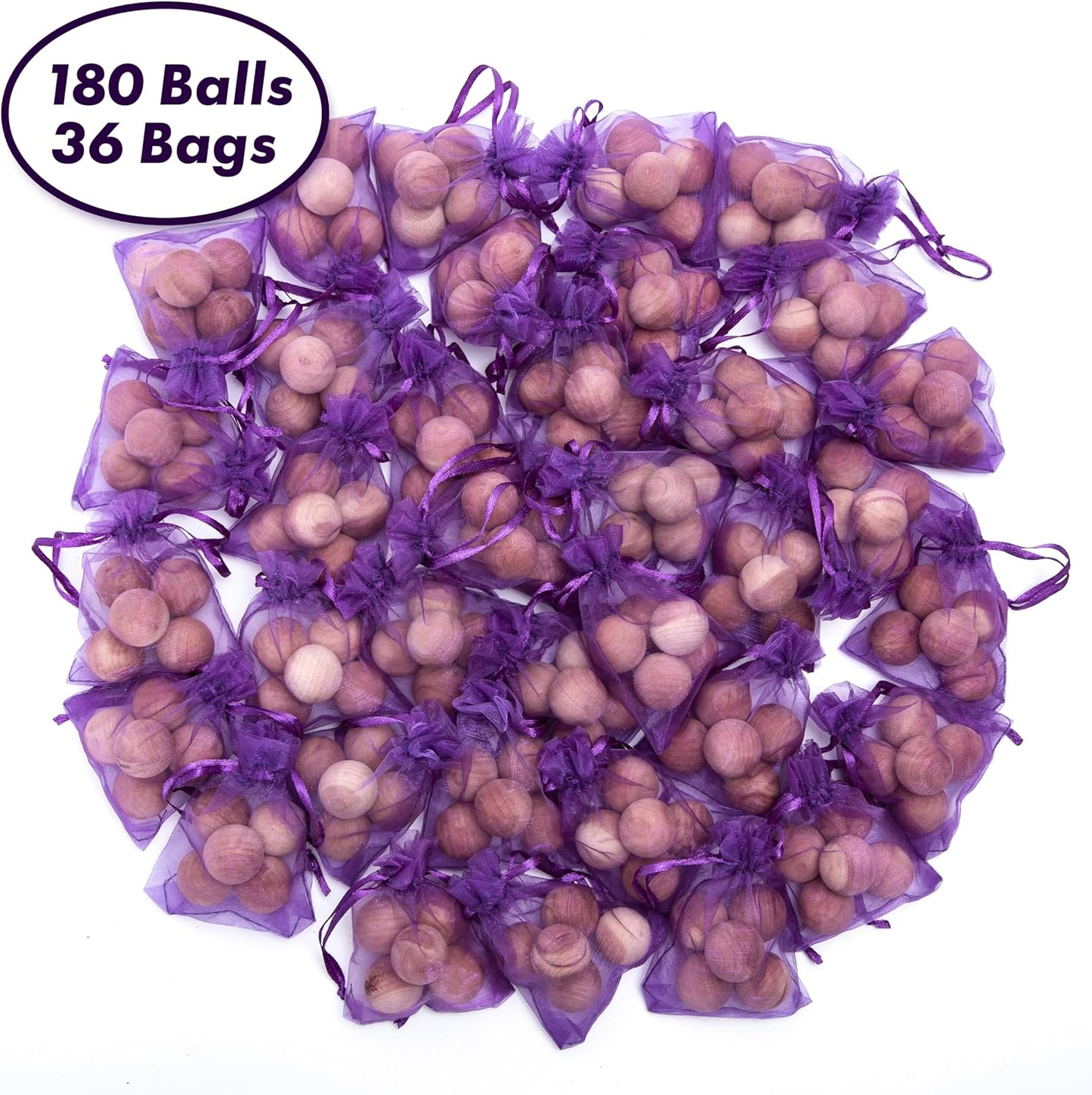 180 Pcs Cedar Balls for Clothes Storages, Home Fragrance Sachets for Closet, Drawer, Dresser, Wardrobe and More, LV-D-CC-2