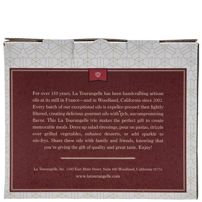 La Tourangelle, Favorites Trio of Oils - Roasted Walnut Oil, Avocado Oil, Toasted Sesame Oil, Gift Set, 8.45 fl oz (Set of 3)