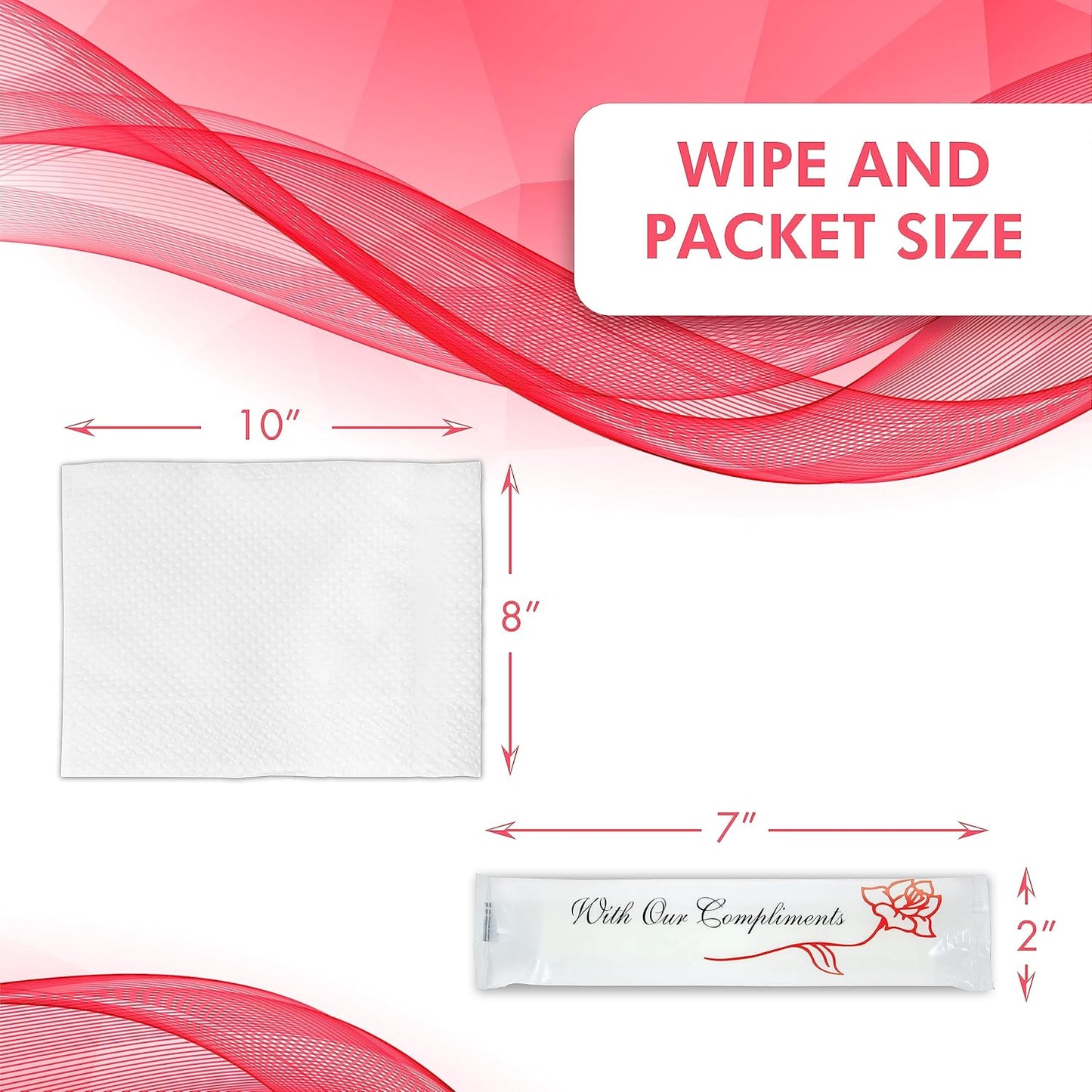 Diamond Wipes Pre-moistened Hand Wipes - “With Our Compliments” Logo 10x8” Extra Thick Lemon-Scented Pack of 500 Individually Wrapped Wet Wipes