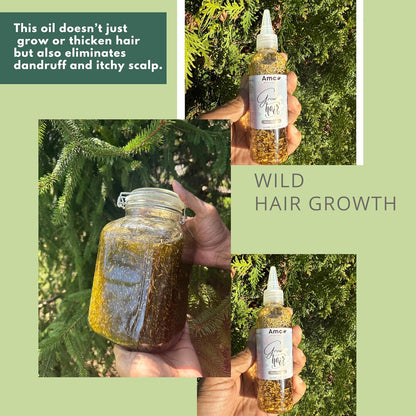 Fast Hair Growth Oil, Extra Strength Hair Oil, Thicker, Stronger Hair, Nourishing & Moisturizing Hair Oil 4 Fl Oz