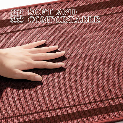 chakme Bathroom Rugs Mat 24x17, Ultra Thin Non Slip Bath Mat Small Quick Dry Absorbent Bath Mat for Bathroom, (Dark Pink, 24"x17")