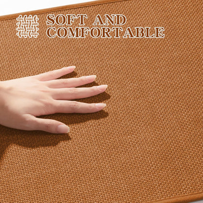 chakme Bathroom Rugs Mat 32x17, Ultra Thin Non Slip Bath Mat Quick Dry Absorbent Bath Mat for Bathroom Floor, (Orange, 32"x17")