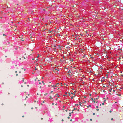 Holographic Pink Unicorn Glitter - 15G Chunky Face, Hair, Eye & Body Glitter Set for Women. Rave & Festival Accessories