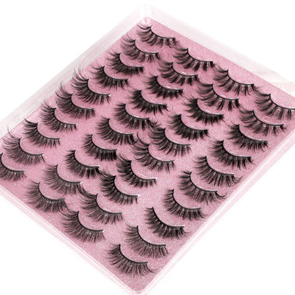 20 Pairs False Eyelashes 3D Faux Mink Lashes Natural Look Wispy Fake Eyelashes ALPHONSE 16-20MM Fluffier Volume Long Thick Lashes Pack 5 Styles Mixed