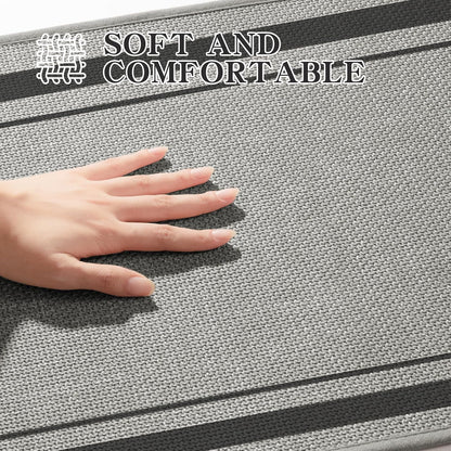 chakme Bathroom Rugs Mat 47x24, Ultra Thin Non Slip Bath Mat Large Quick Dry Absorbent Bath Mat for Bathroom Floor, (Dark Grey, 47"x24")