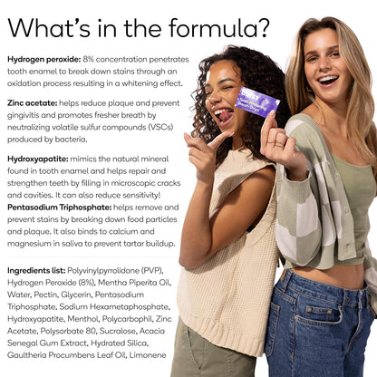 Burst Teeth Whitening Breath Strips (Polar Mint/4 Pack) | Kills 93% of Bad Mouth Germs | Up to 4 Shades Whiter in One Use | Easy to Apply/Quick Dissolving